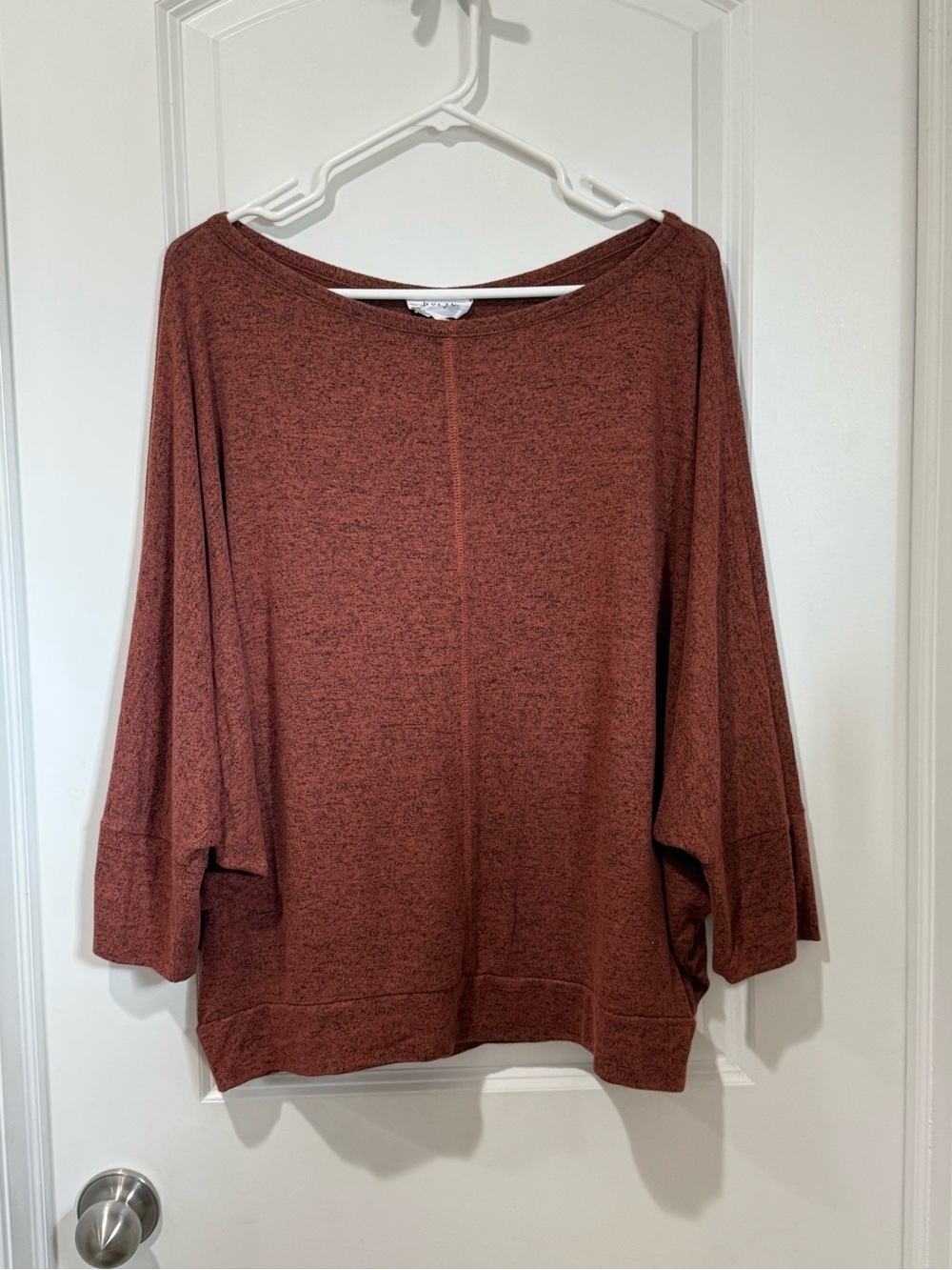 Burnt Orange Dolman Sleeve Top